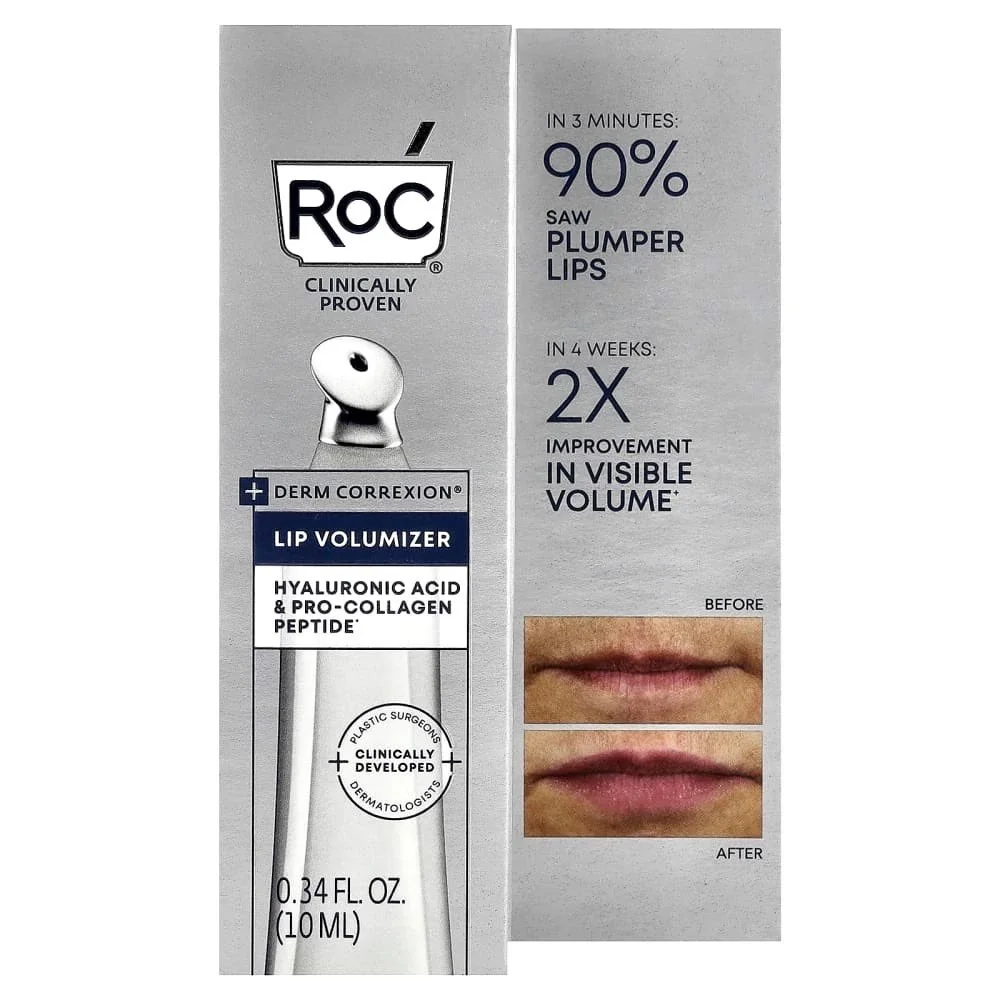 NEW RoC Derm Correxion Lip Volumizer Treatment Hyaluronic Acid Plumper 0.34oz